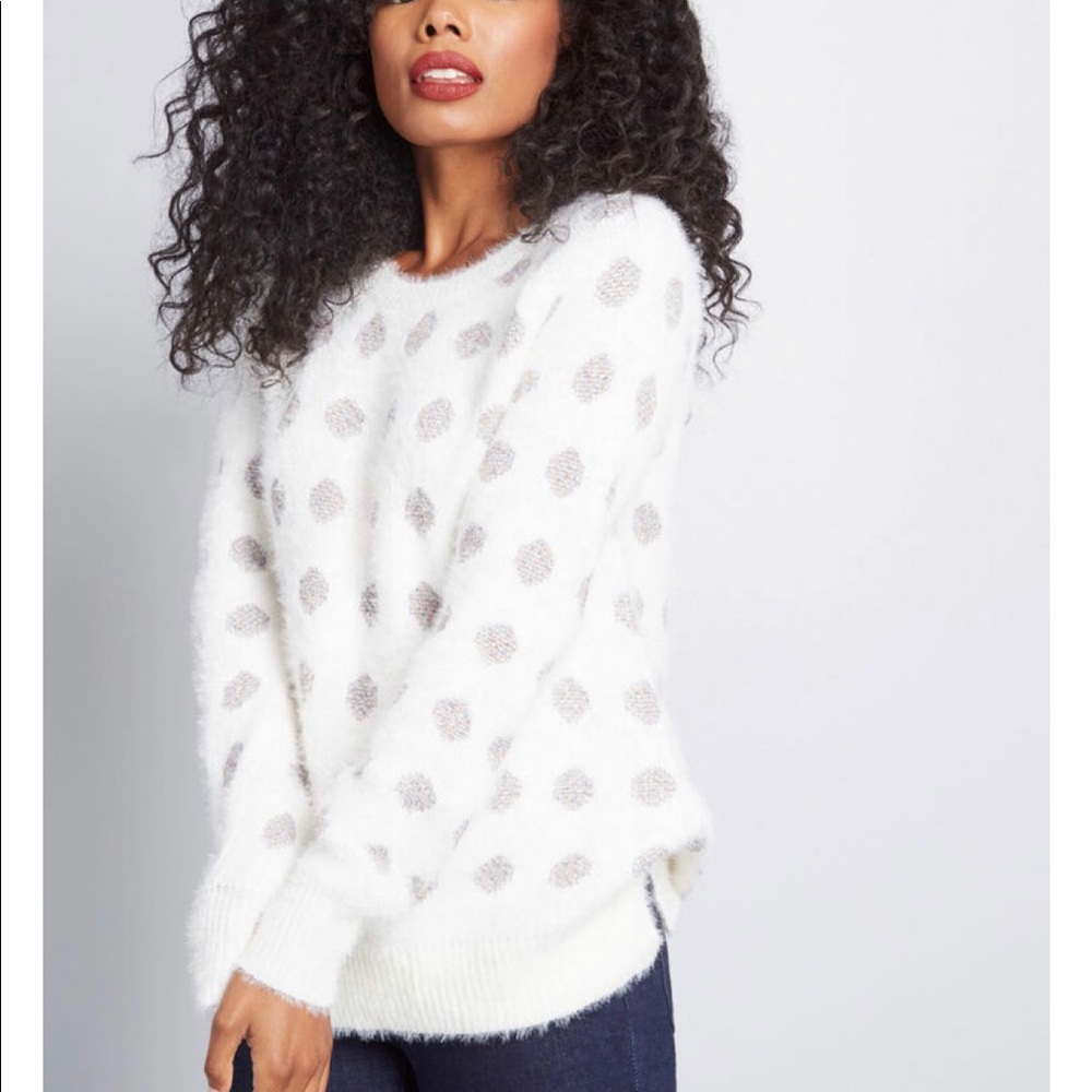 Warm Opinion Dotted Sweater sz L